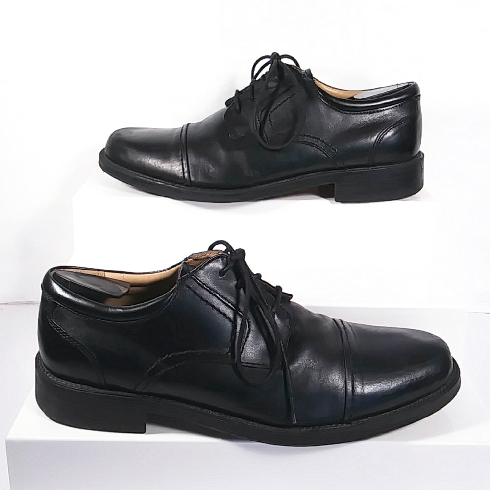 Chaps belmont black leather lace cap Oxfords